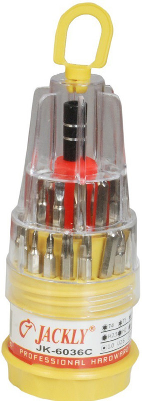 Jackly Ratchet Screwdriver Set(Pack of 31) RS.119 (80.00% Off) - Flipkart