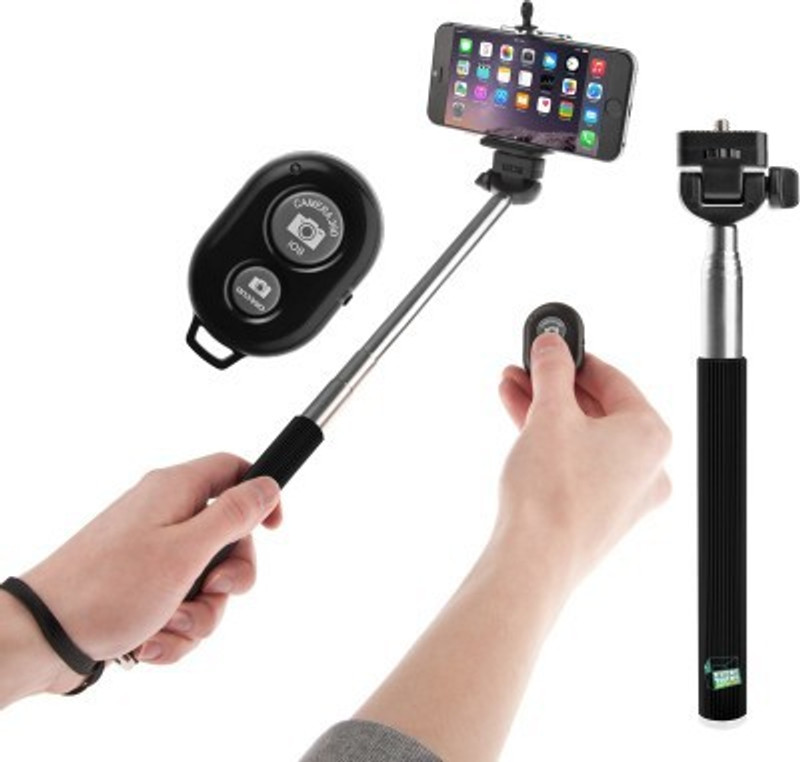 Shams Impex Bluetooth Selfie Stick(Multicolor, Remote Included) RS.399 (60.00% Off) - Flipkart