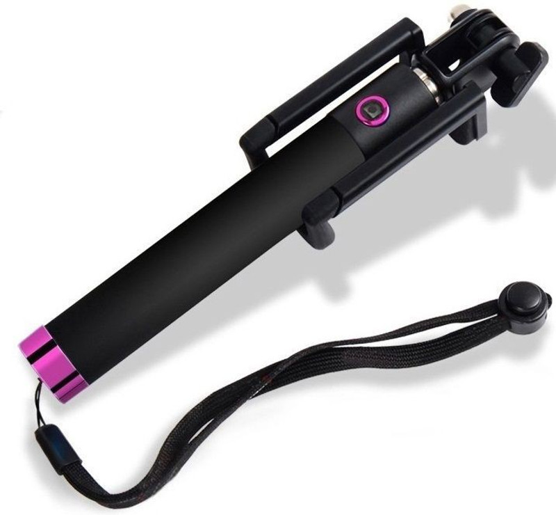 locust series Cable Selfie Stick(Black, Pink, Gold, Blue, Green)
