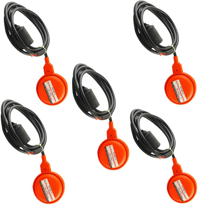 EX PROCESS Cable Float Switch 10Mtr Automatic Water Level Controller Pack of 5 Wired Sensor Security System EX PROCESS Cable Float Switch 10Mtr Automatic Water Level Controller Pack of 5 Wired Sensor Security System