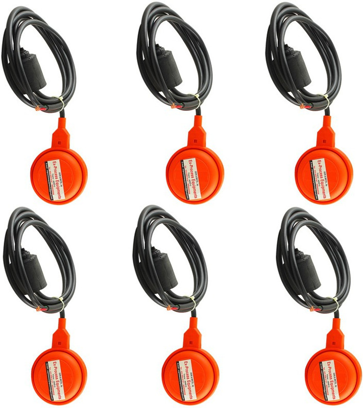 EX PROCESS Cable Float Switch 10Mtr Automatic Water Level Controller Pack of 6 Wired Sensor Security System EX PROCESS Cable Float Switch 10Mtr Automatic Water Level Controller Pack of 6 Wired Sensor Security System