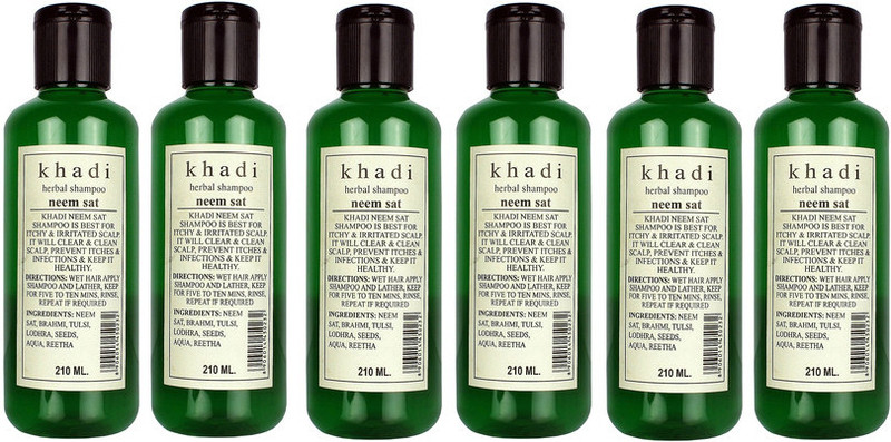 Khadi Herbal Herbal Neem Sat Shampoo - Family Pack(1260 ml)