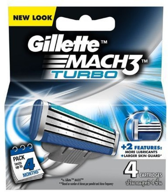 Gillette Mach3 Turbo 4 Cartridge(Pack of 4) Gillette Mach3 Turbo 4 Cartridge(Pack of 4)