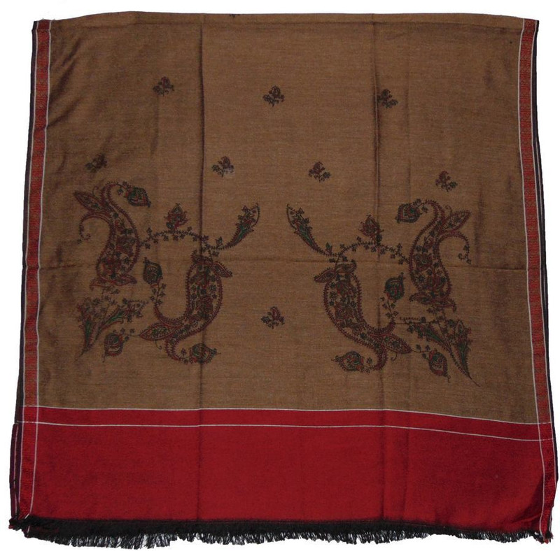 Vrinde Pure Wool Solid Women Shawl(Brown)