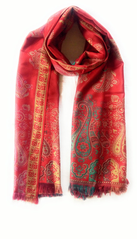 Vrinde Pure Wool Solid Women Shawl(Red)