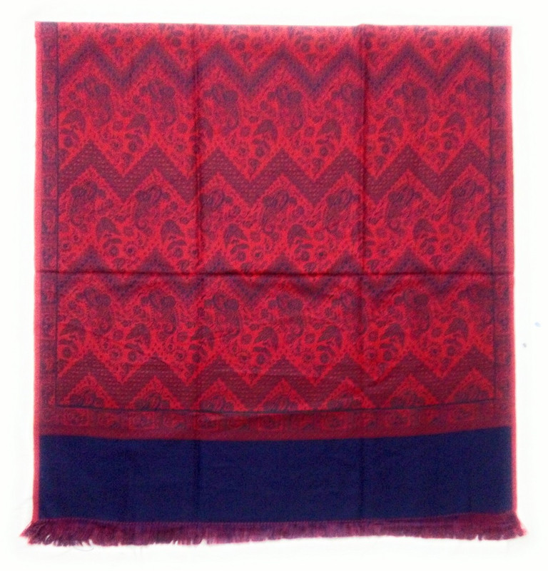Vrinde Pure Wool Self Design Women Shawl(Red)