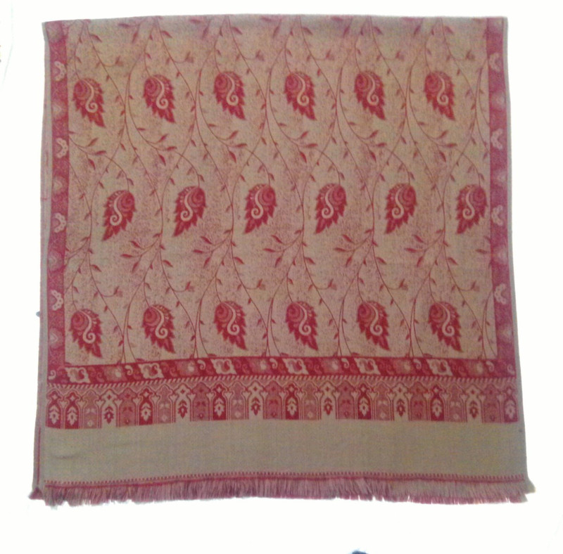 Vrinde Cotton Blend Self Design Women Shawl(Multicolor)