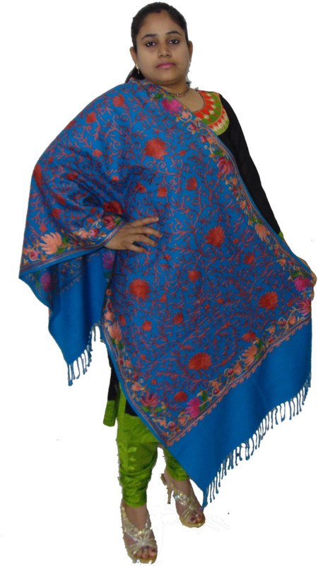 Vrinde Cotton Blend Solid Women Shawl(White)