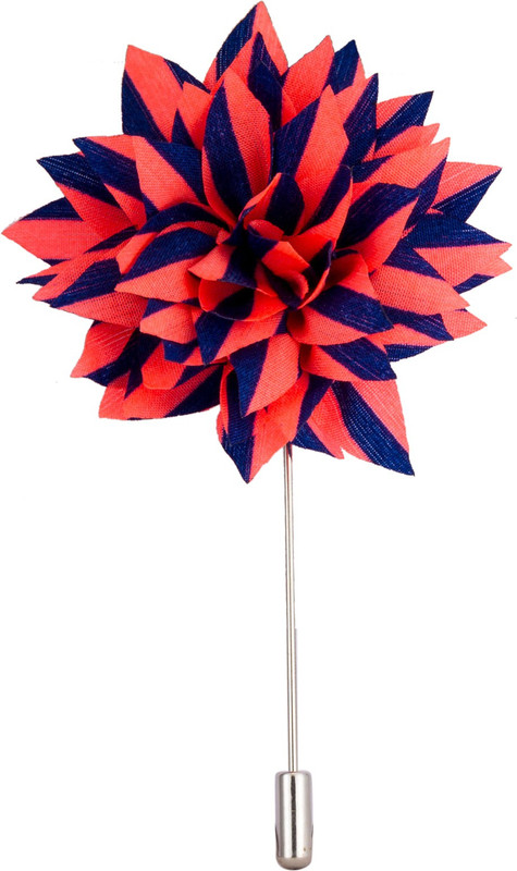 Avaron Projekt Handmade Pink And Royal Blue Flower Stainless Steel Sliding Pin Shirt Stud(Pink, Blue)