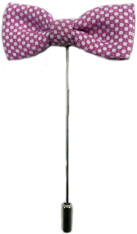 Blacksmith Astonishing Pink Bow tie Brass Sliding Pin Shirt Stud(Pink)