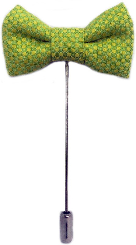 Blacksmith Lime Green Bow tie Brass Sliding Pin Shirt Stud(Green)
