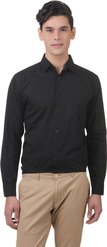 You Forever Men Solid Formal Black Shirt