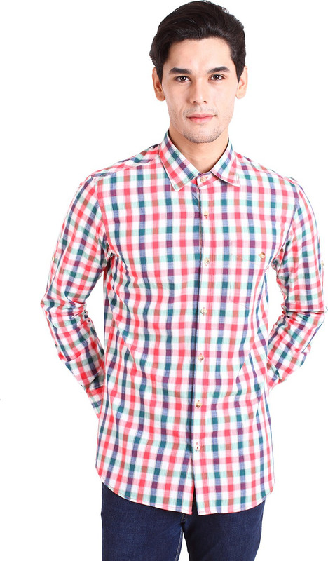 Chokore Men Checkered Casual Green Shirt