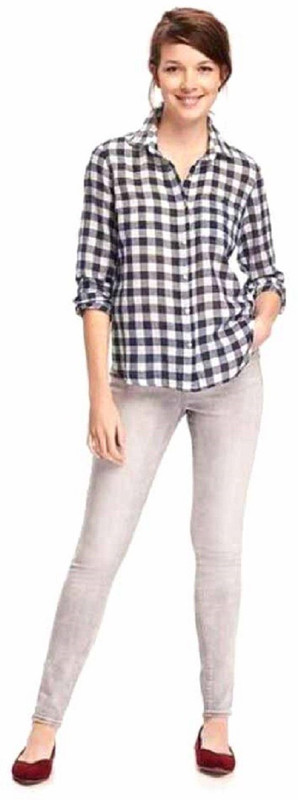 OUTFIT FASHION Women Checkered Casual Multicolor Shirt