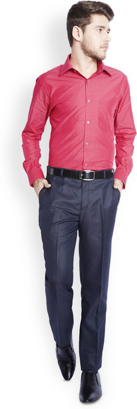 Park Avenue Men Solid Formal Maroon Shirt
