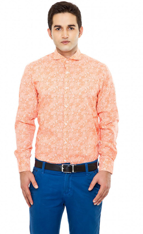 Dapper Homme Men Floral Print Casual Multicolor Shirt