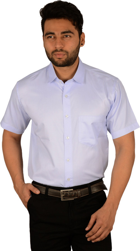 Studio Nexx Men Solid Formal Light Blue Shirt