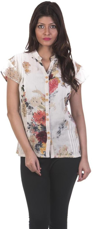Gabby Women Floral Print Casual Multicolor Shirt