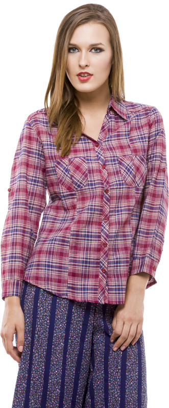 FabTag - Being Fab Women Checkered Casual Multicolor Shirt