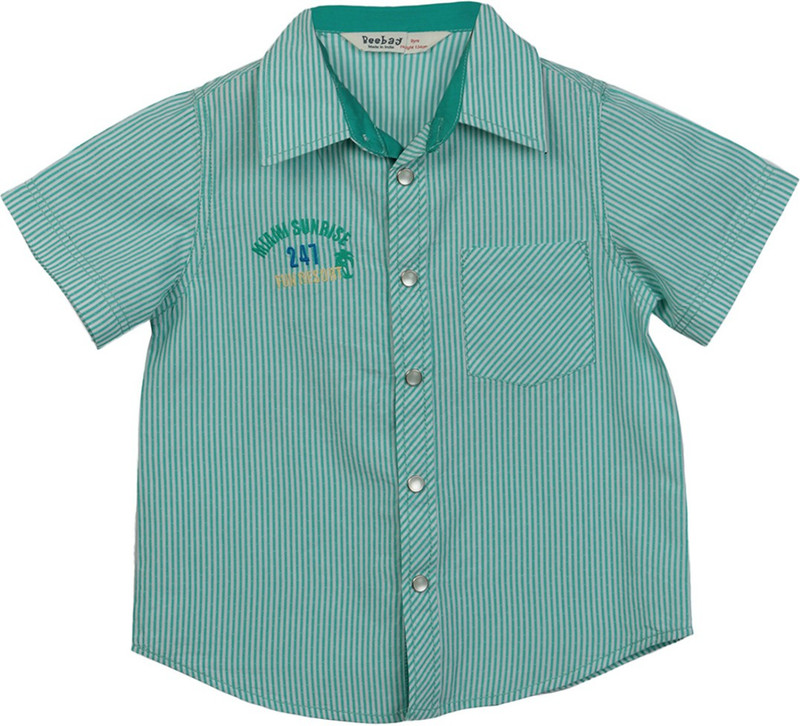 Beebay Boys Striped Casual Green Shirt RS.318 (66.00% Off) - Flipkart