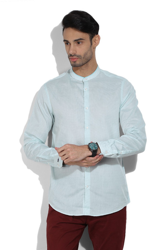 Arrow New York Men Self Design Casual Light Green Shirt