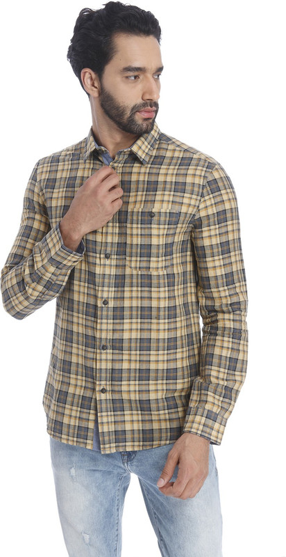 Jack & Jones Men Checkered Casual Green, Blue Shirt