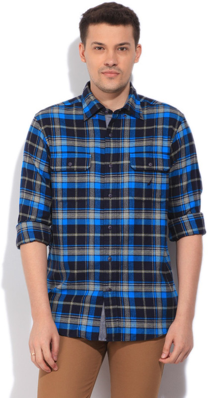 Nautica Men Checkered Casual Multicolor Shirt