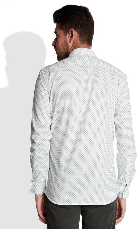 Parx Men Printed Casual Green Shirt