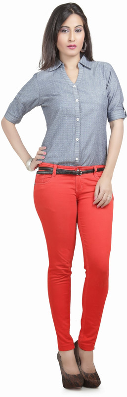 Raindrops Women Printed Casual Grey Shirt