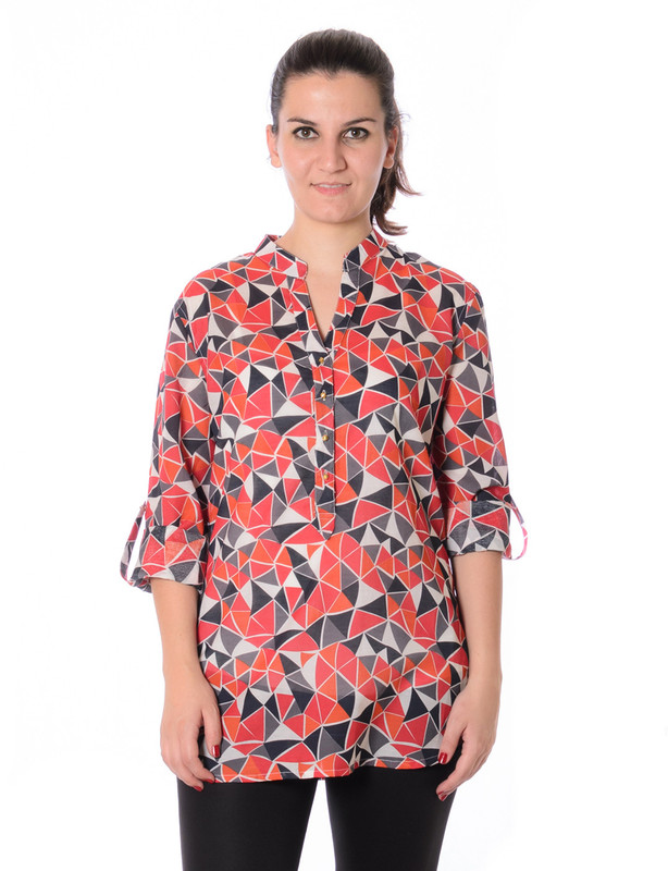 Urban Religion Women Graphic Print Casual Multicolor Shirt