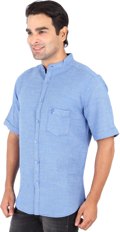 Professio Men Solid Formal Light Blue Shirt