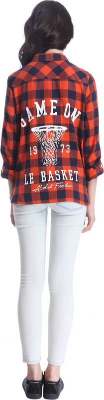 Vero Moda Women Checkered Casual Red, Black Shirt