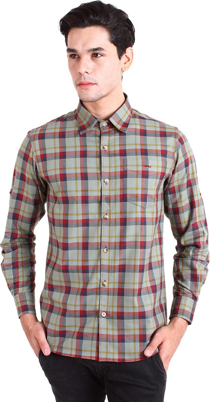 Chokore Men Checkered Casual Brown Shirt