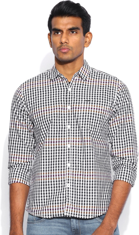 Lee Men Checkered Casual Black Shirt Lee Men Checkered Casual Black Shirt