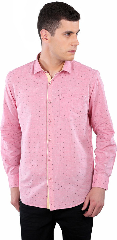 TMG Men Printed Casual Pink Shirt