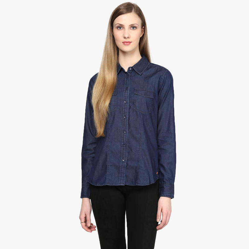 Annabelle Women Solid Casual Black Shirt