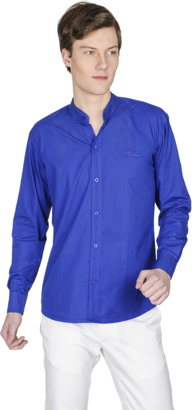 Poker Dreamz Men Solid Formal Blue Shirt