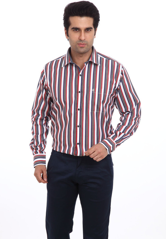 Raymond Men Striped Casual Multicolor Shirt