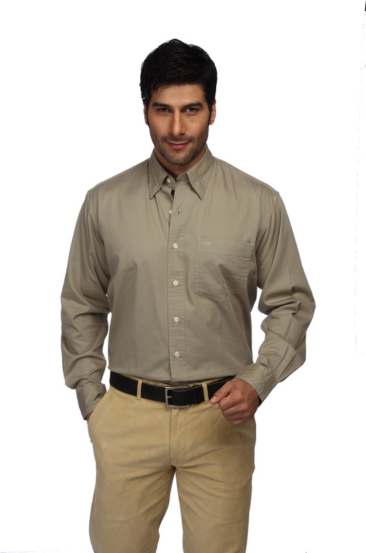 ColorPlus Men Solid Casual Grey Shirt