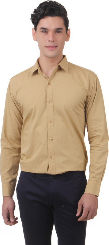 You Forever Men Solid Casual Brown Shirt