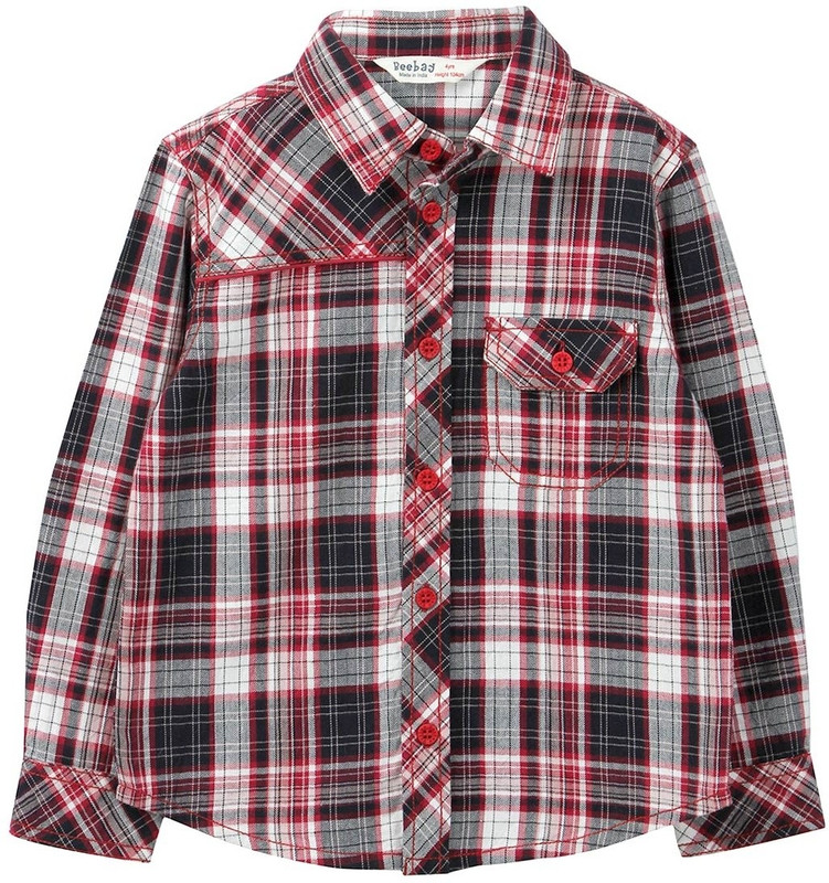 Beebay Boys Checkered Casual Red Shirt RS.398 (66.00% Off) - Flipkart