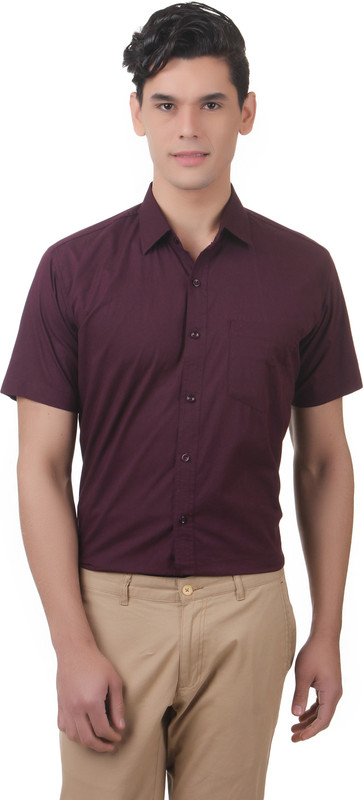 You Forever Men Solid Casual Purple Shirt