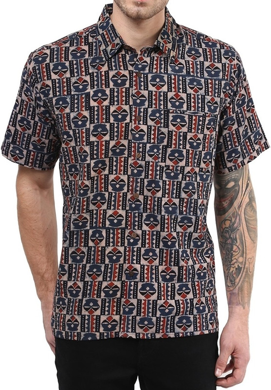 Vivid India Men Geometric Print Casual Multicolor Shirt Vivid India Men Geometric Print Casual Multicolor Shirt