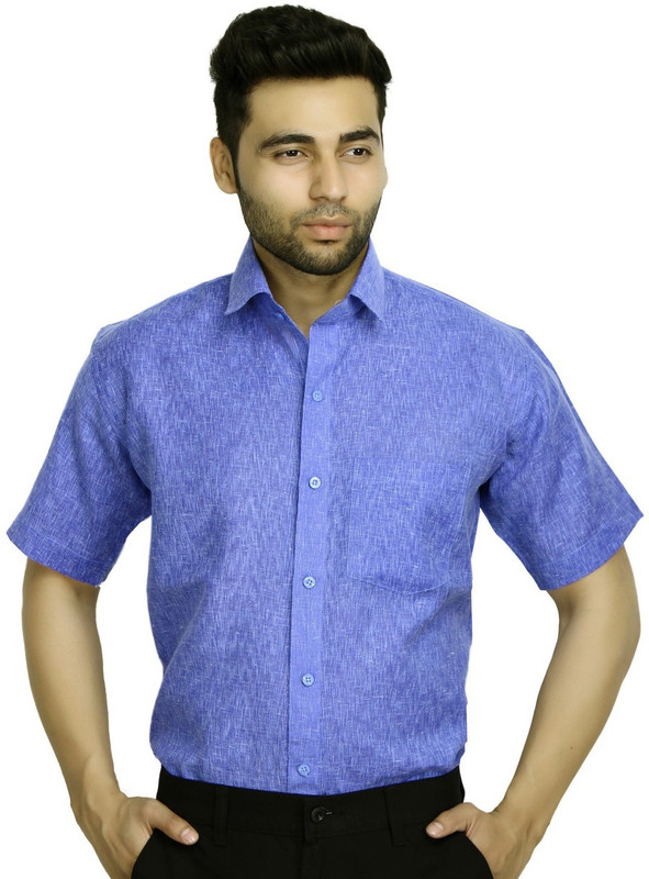 Studio Nexx Men Solid, Woven Formal Dark Blue Shirt