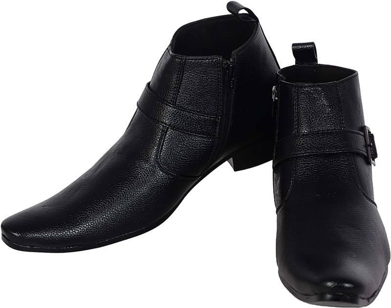 George Adam Mens Urban Look Pu Boots Boots For Men(Black)