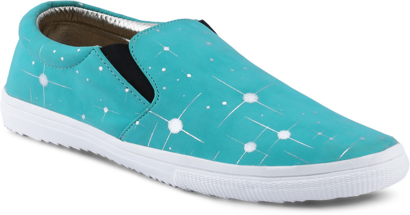 Get Glamr TAMARA SLIP ONS Sneakers For Women(Green)