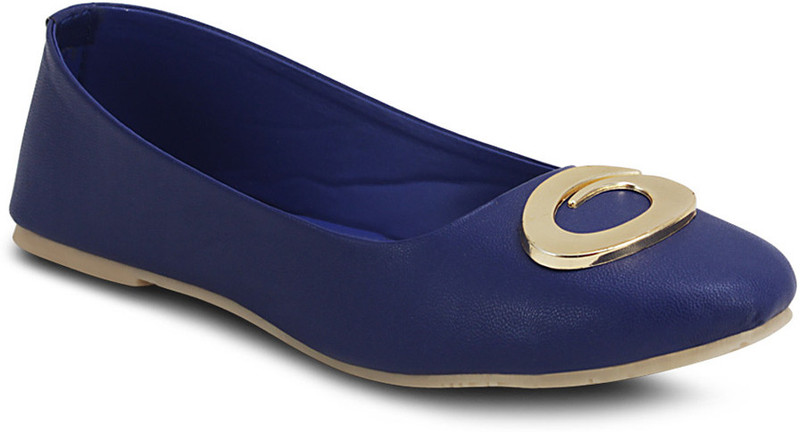 Get Glamr Lita Flats Bellies For Women(Blue)