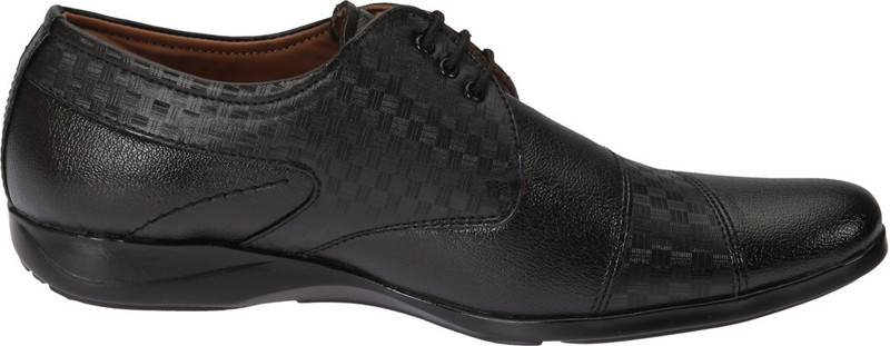 Oman Men's Lace Up Shoes For Men(Black)