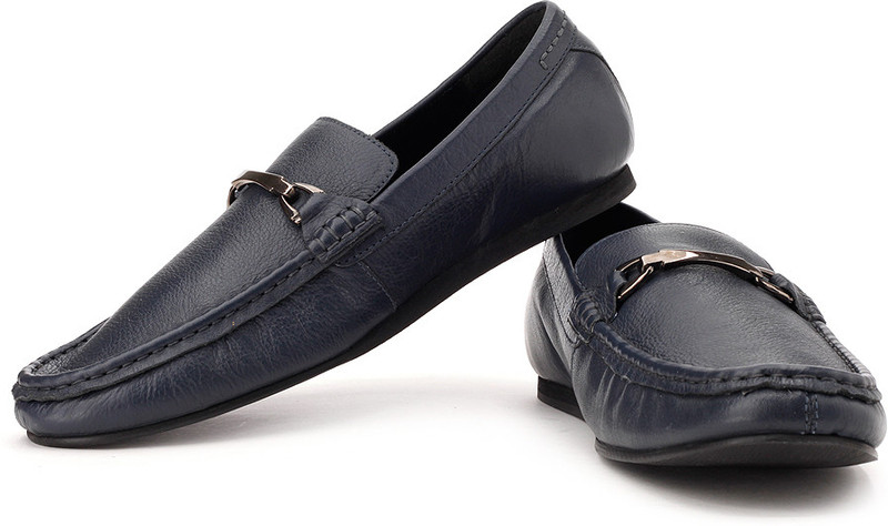 U.S. Polo Assn Burti Genuine Leather Slip On Shoes For Men(Navy)