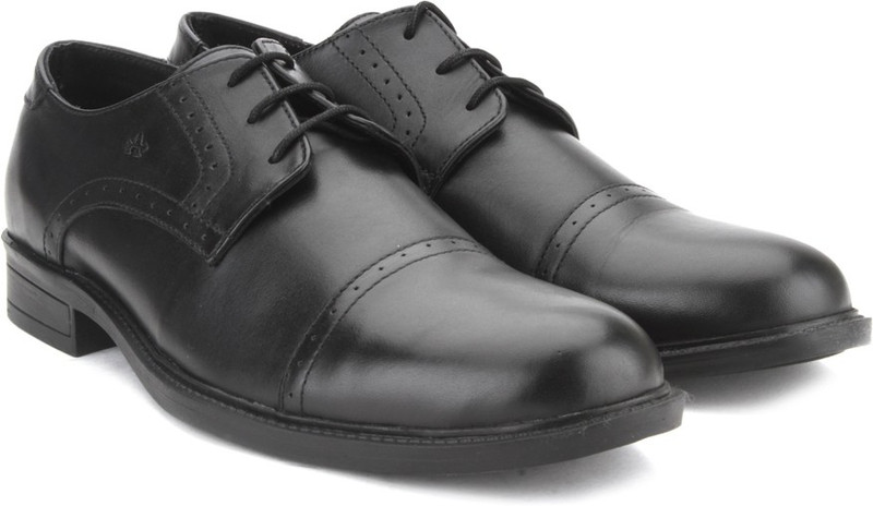 Arrow Men Genuine Leather Lace Up Shoes For Men(Black)